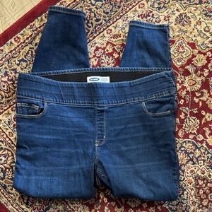 Old Navy Dark Blue Pull-On high rise super skinny rockstar 20 plus